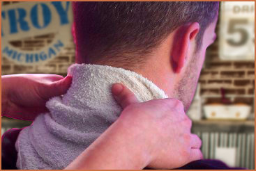 Hot Towel neck massage included